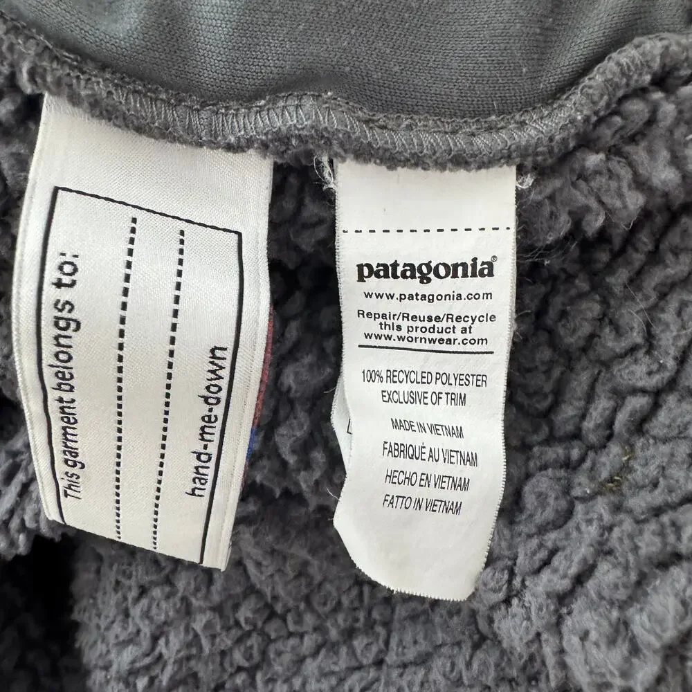Patagonia Kids Los Gatos Full Zip Hooded Girls Fleece Gray size M